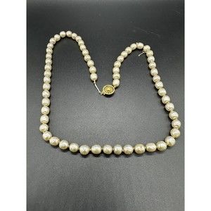 Vintage Miriam Haskell Knotted Baroque Pearl Necklace 24”